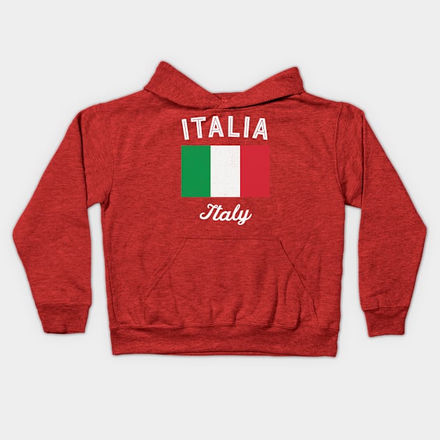 Italy Flag Kids Hoodie by phenomad